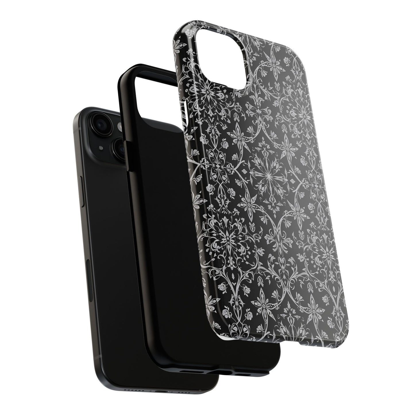 Elegant Floral Tough Phone Case - Durable Protection with Stylish Design