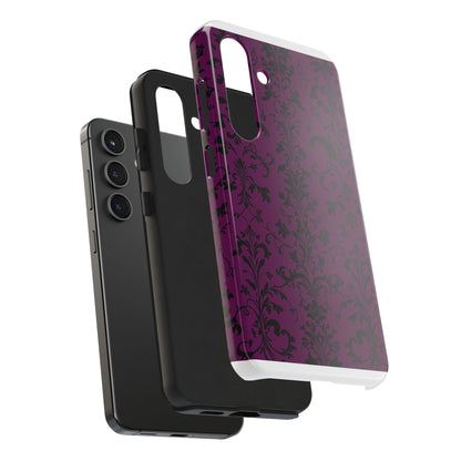 Elegant Damask Tough Phone Cases for Protection and Style