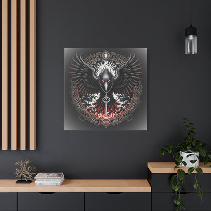 Raven Key Canvas Art - Dark Fantasy Wall Decor