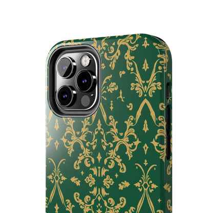 Elegant Damask Green Tough Phone Case