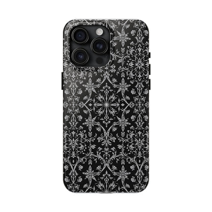 Elegant Floral Tough Phone Case - Durable Protection with Stylish Design