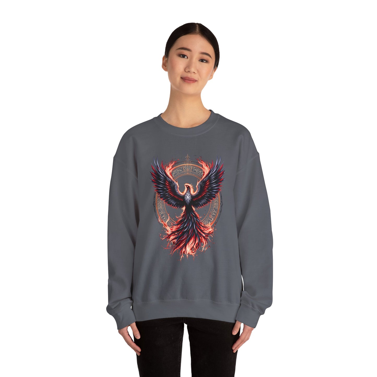 Phoenix Fire Unisex Heavy Blend™ Crewneck Sweatshirt - Bold Graphic Design