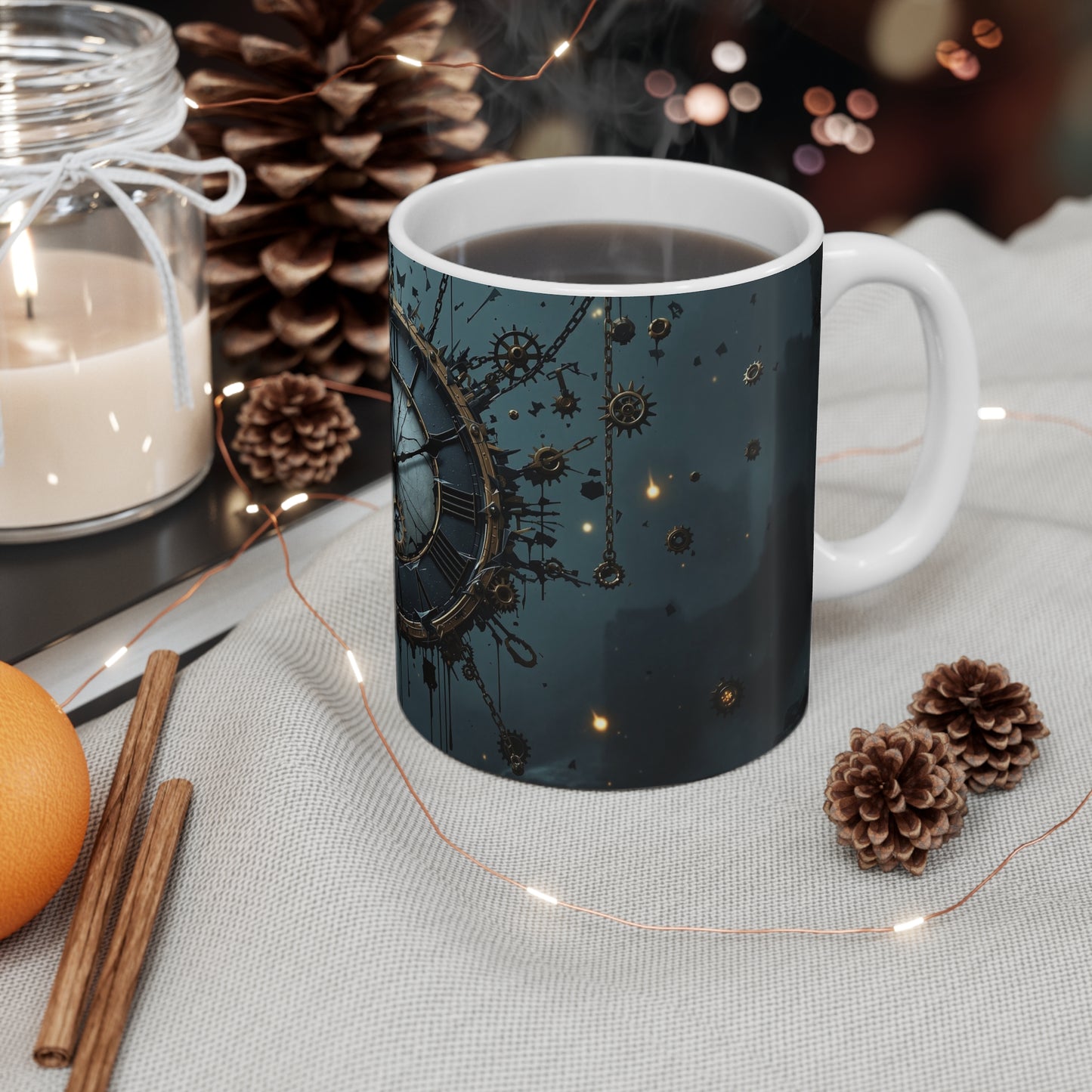 Steampunk Clock 11oz Mug - Unique Vintage Design for Coffee Lovers