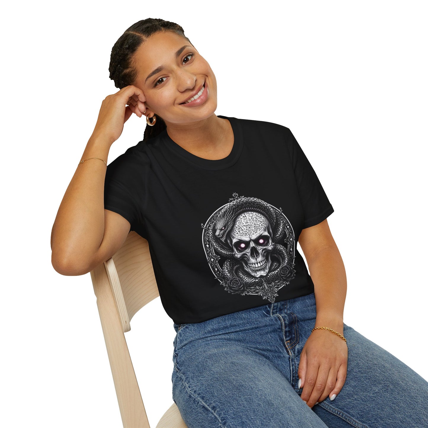 Gothic Skull Graphic T-Shirt - Unisex Softstyle Tee