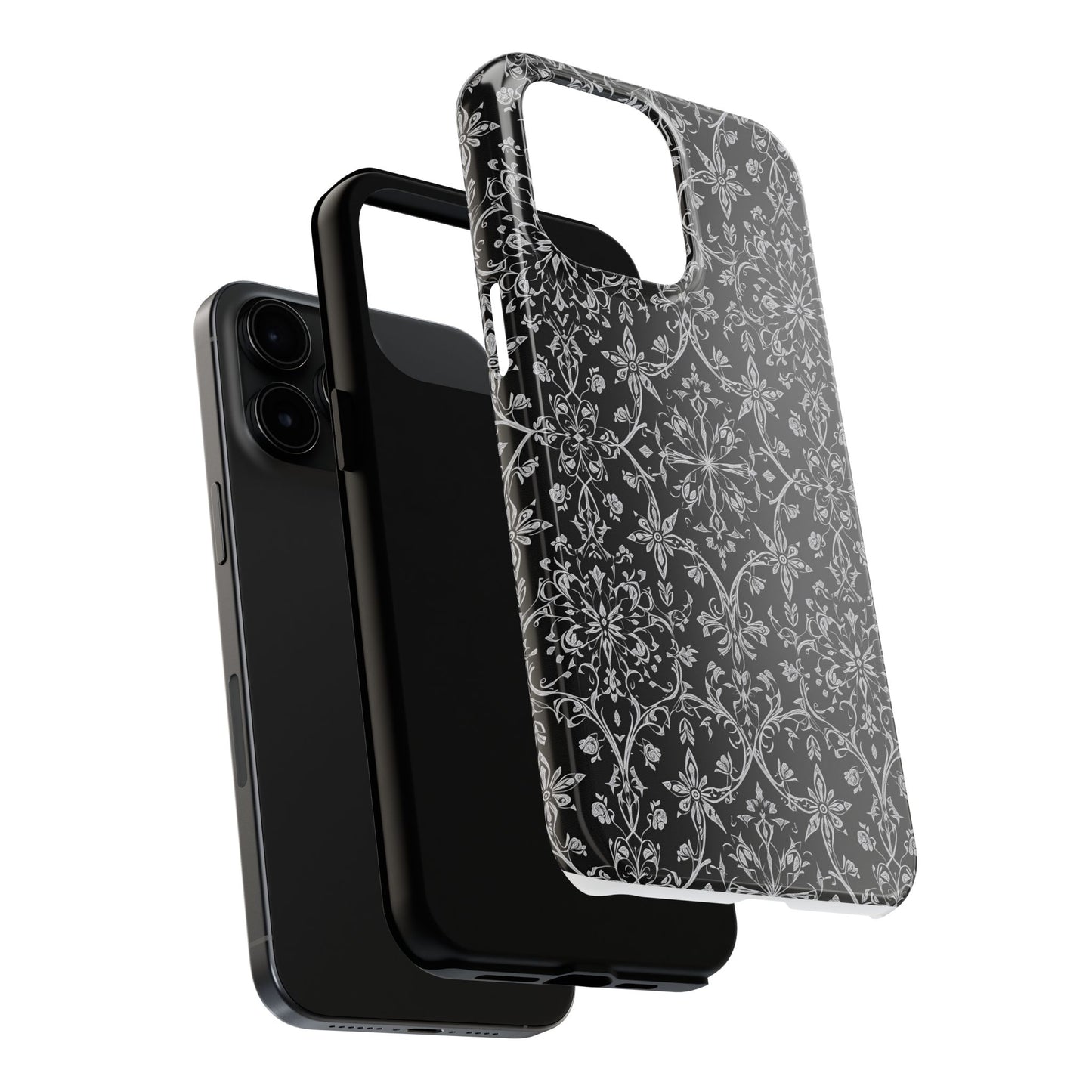 Elegant Floral Tough Phone Case - Durable Protection with Stylish Design