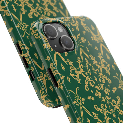 Elegant Damask Green Tough Phone Case