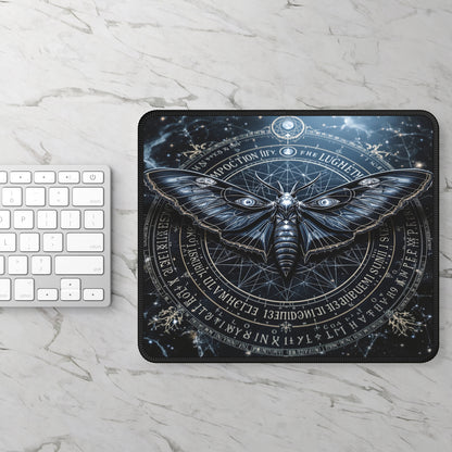 Mystical Moth Gaming Mouse Pad - Enigmatic Design for Gamers & Creatives