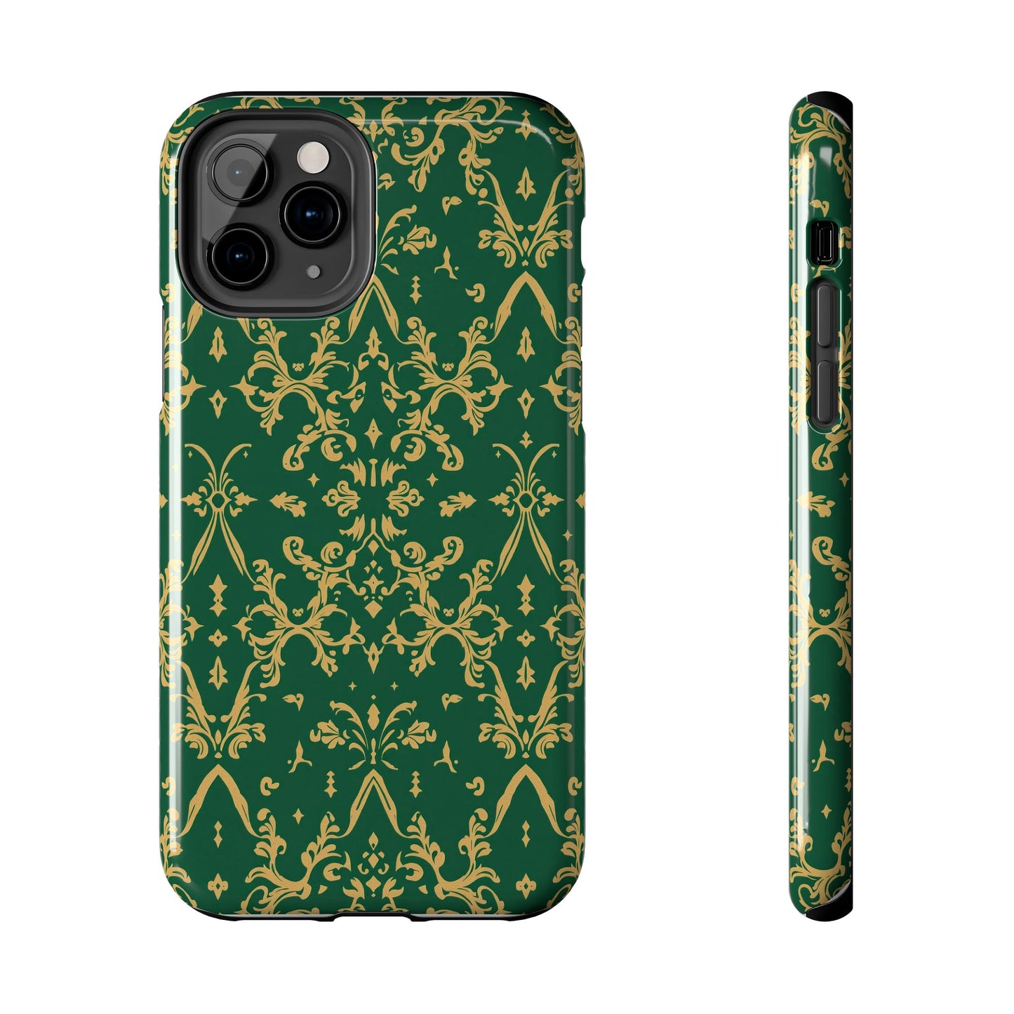 Elegant Damask Green Tough Phone Case