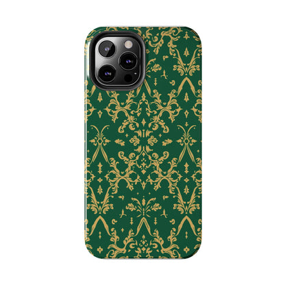 Elegant Damask Green Tough Phone Case