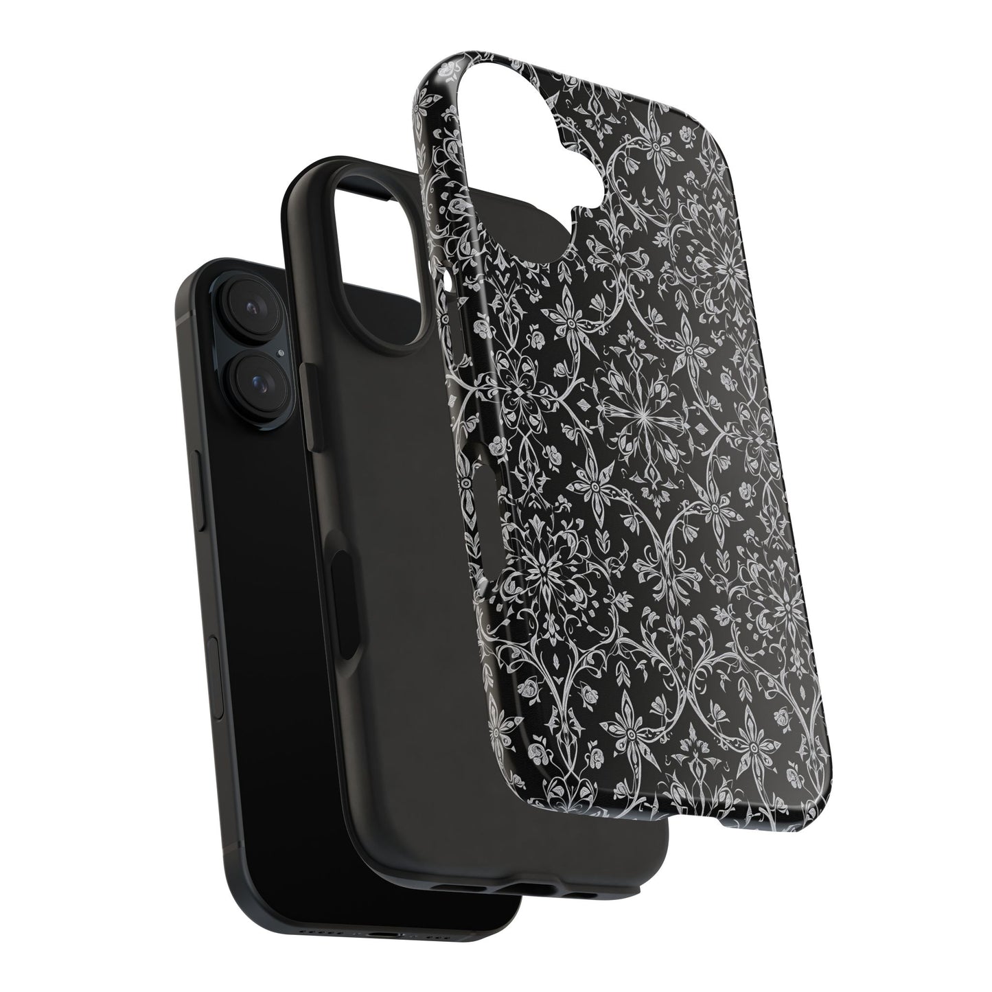 Elegant Floral Tough Phone Case - Durable Protection with Stylish Design