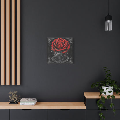 Gothic Rose Snake Canvas Art – Dark Fantasy Wall Decor