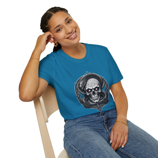 Gothic Skull Graphic T-Shirt - Unisex Softstyle Tee