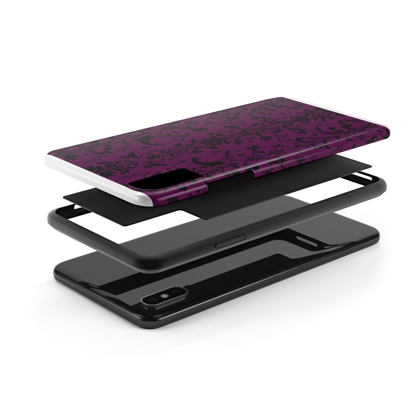 Elegant Damask Tough Phone Cases for Protection and Style