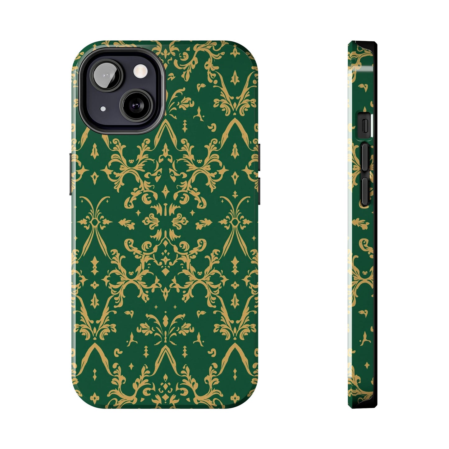 Elegant Damask Green Tough Phone Case