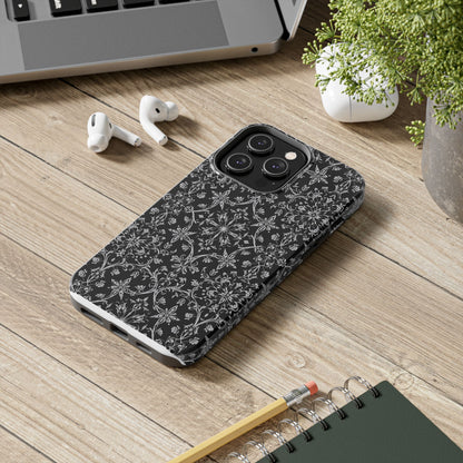 Elegant Floral Tough Phone Case - Durable Protection with Stylish Design