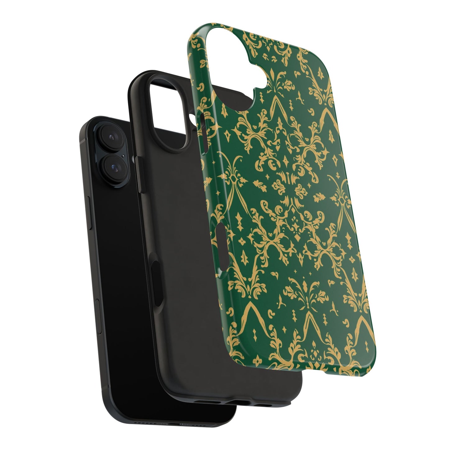 Elegant Damask Green Tough Phone Case