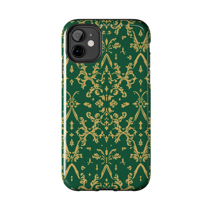 Elegant Damask Green Tough Phone Case