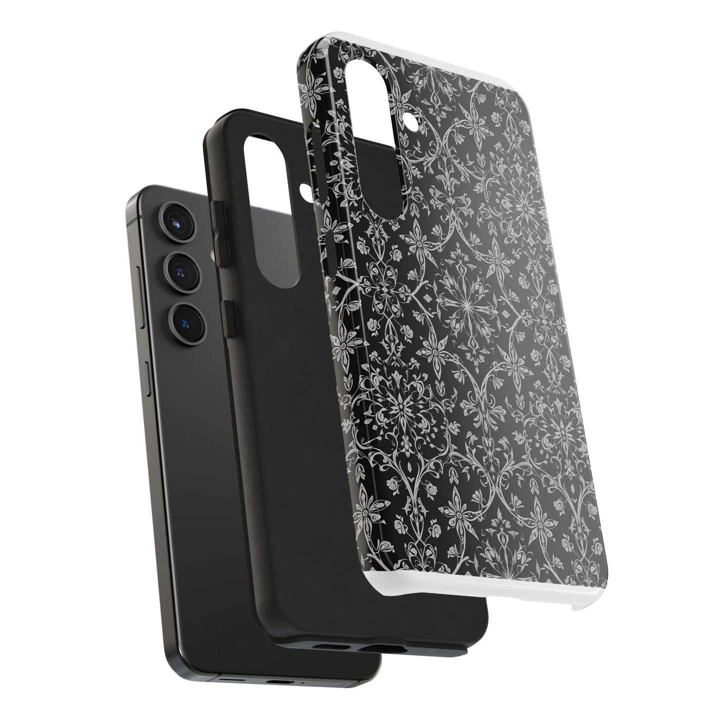 Elegant Floral Tough Phone Case - Durable Protection with Stylish Design