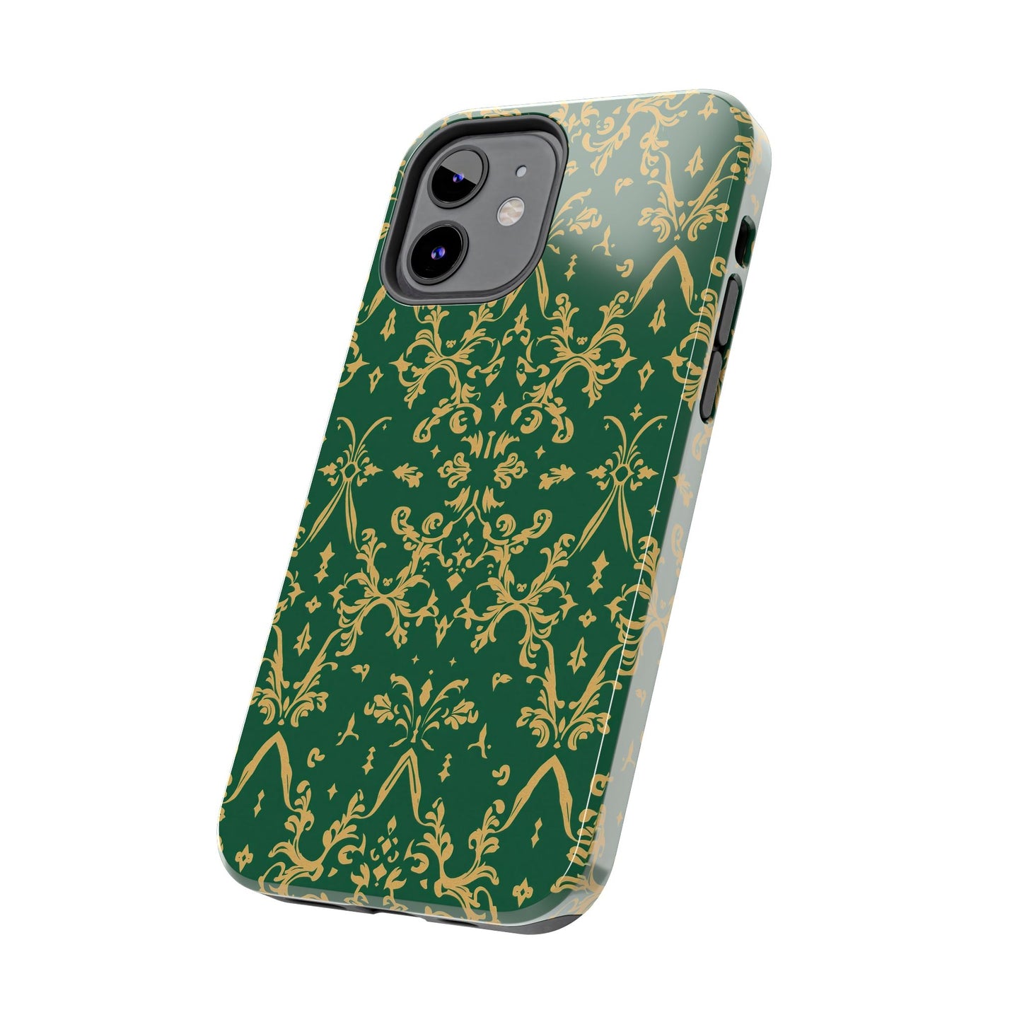 Elegant Damask Green Tough Phone Case