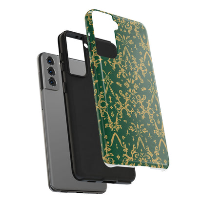 Elegant Damask Green Tough Phone Case