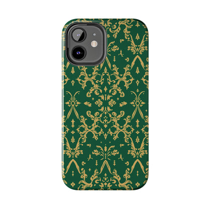 Elegant Damask Green Tough Phone Case