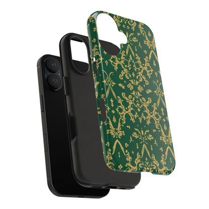 Elegant Damask Green Tough Phone Case