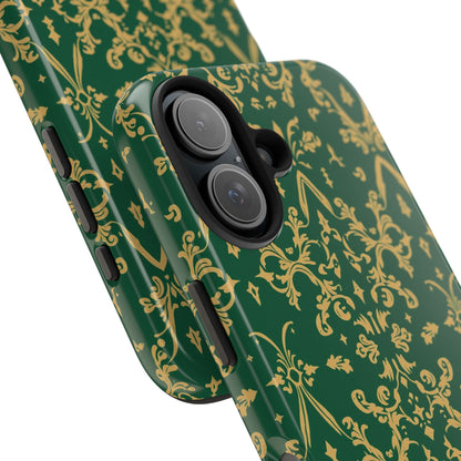 Elegant Damask Green Tough Phone Case