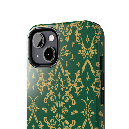 Elegant Damask Green Tough Phone Case