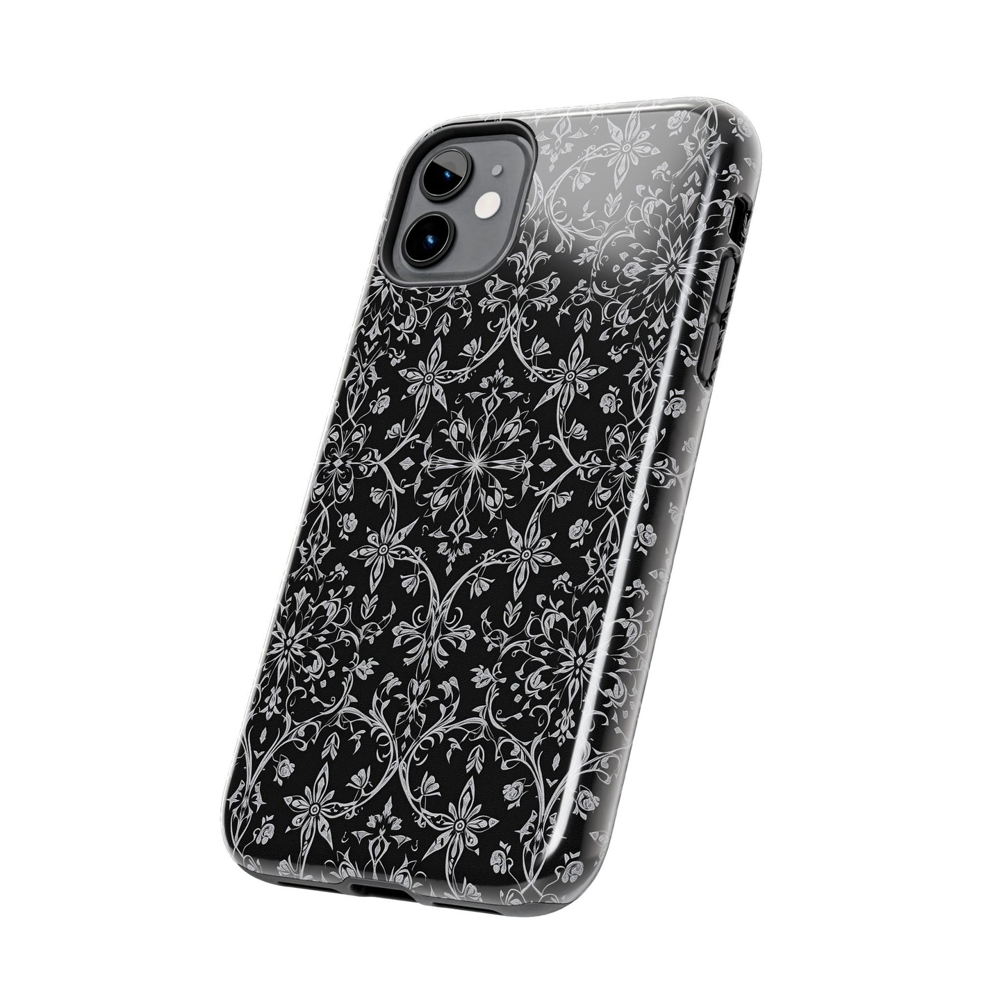 Elegant Floral Tough Phone Case - Durable Protection with Stylish Design