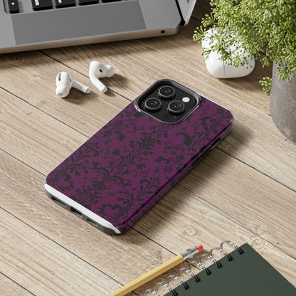 Elegant Damask Tough Phone Cases for Protection and Style