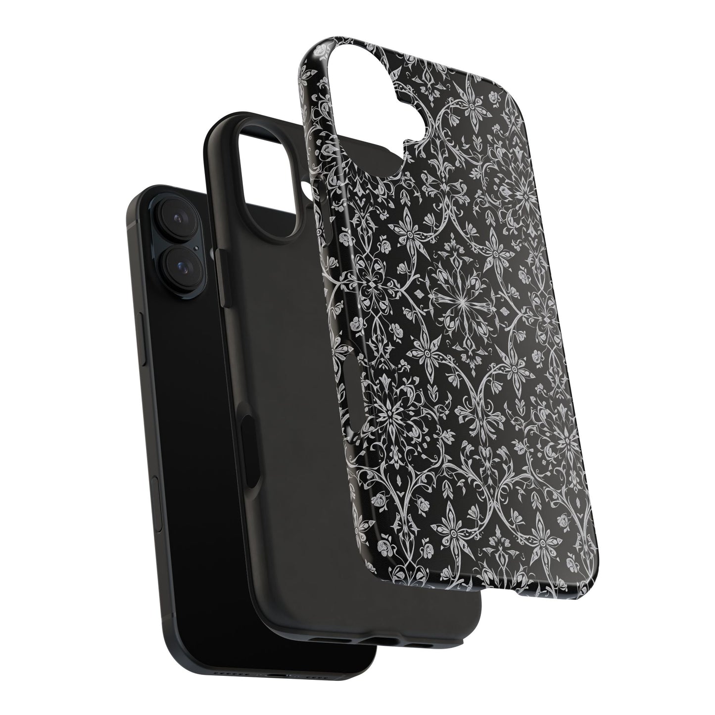 Elegant Floral Tough Phone Case - Durable Protection with Stylish Design