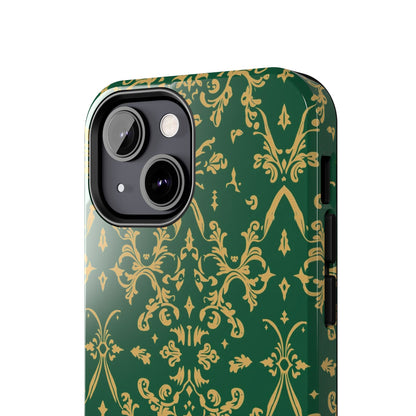 Elegant Damask Green Tough Phone Case