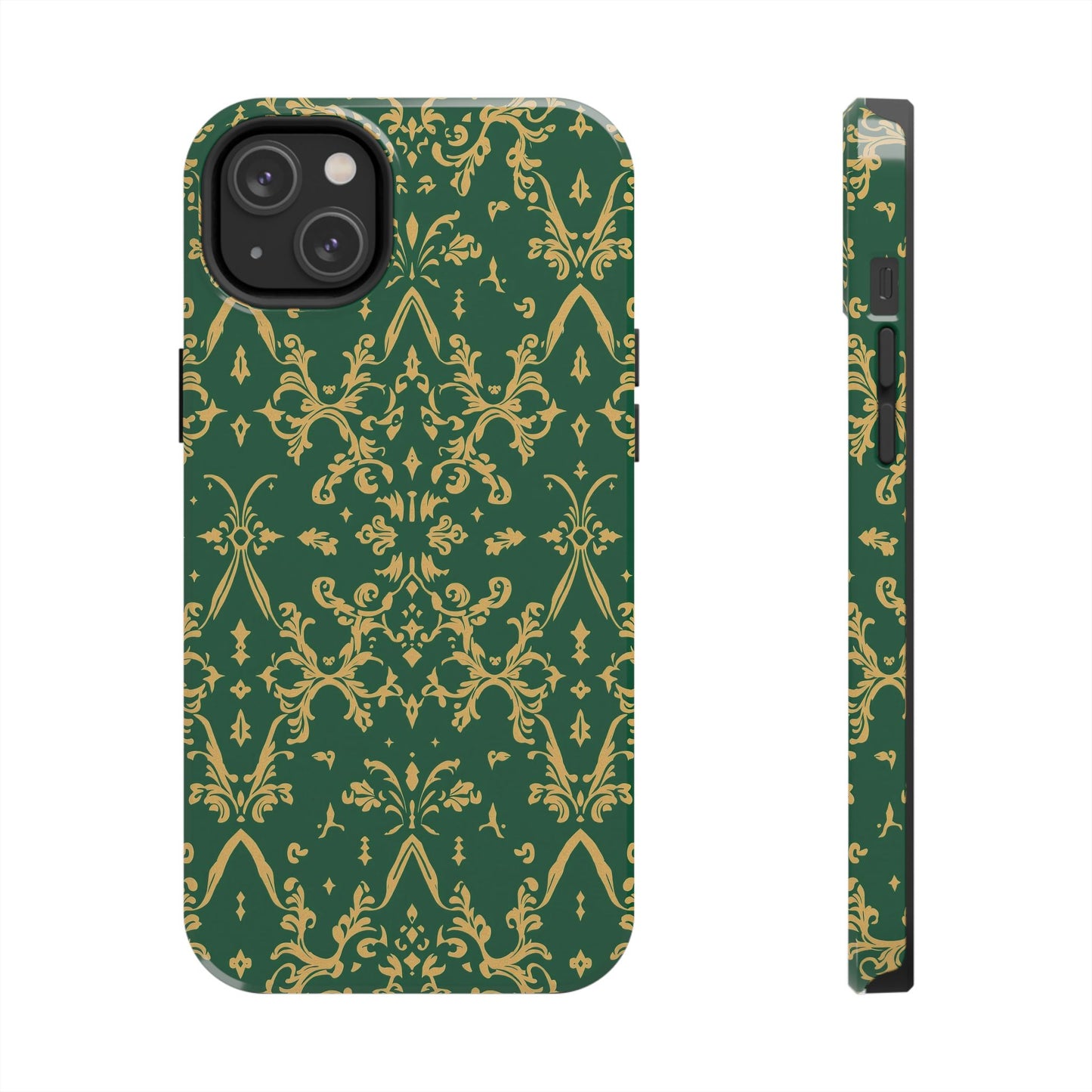 Elegant Damask Green Tough Phone Case