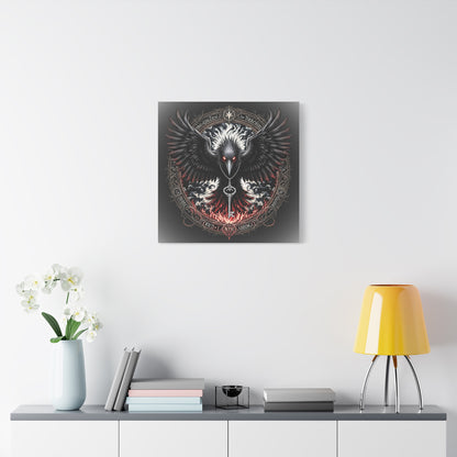 Raven Key Canvas Art - Dark Fantasy Wall Decor