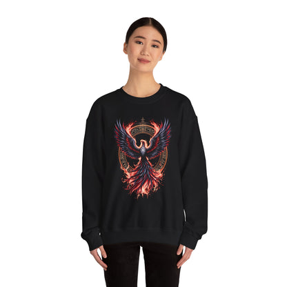 Phoenix Fire Unisex Heavy Blend™ Crewneck Sweatshirt - Bold Graphic Design