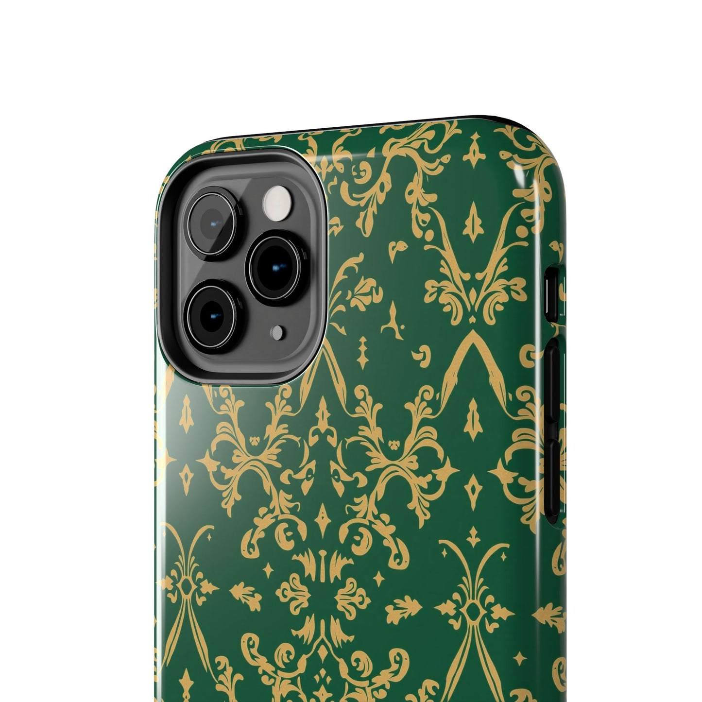 Elegant Damask Green Tough Phone Case