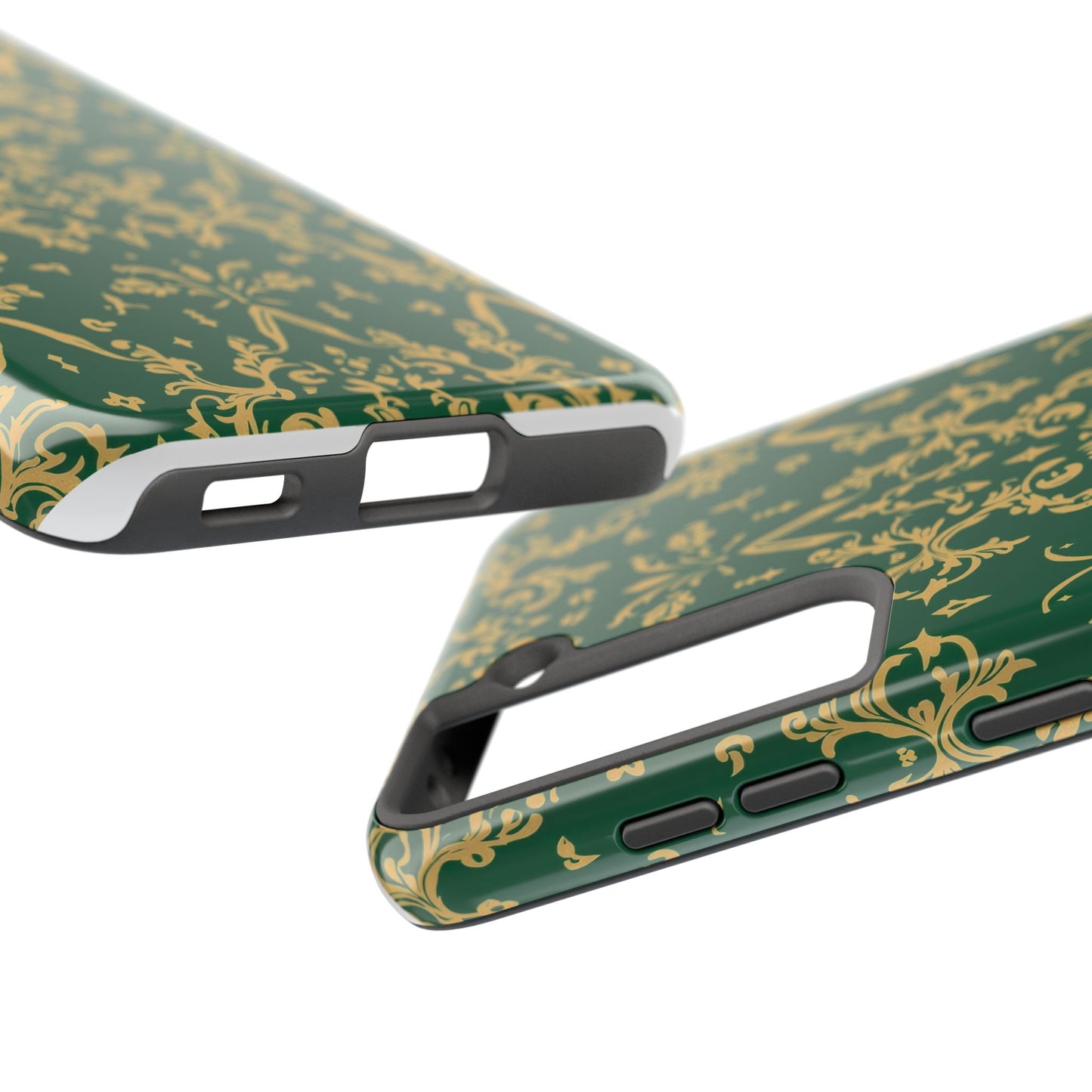 Elegant Damask Green Tough Phone Case