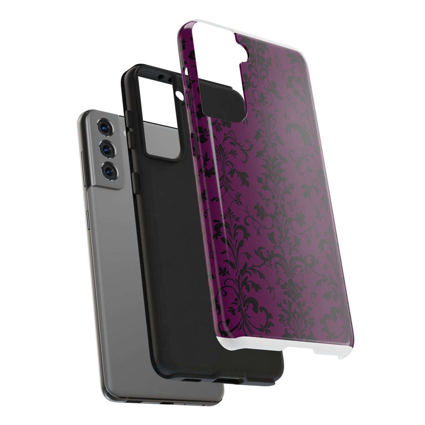 Elegant Damask Tough Phone Cases for Protection and Style