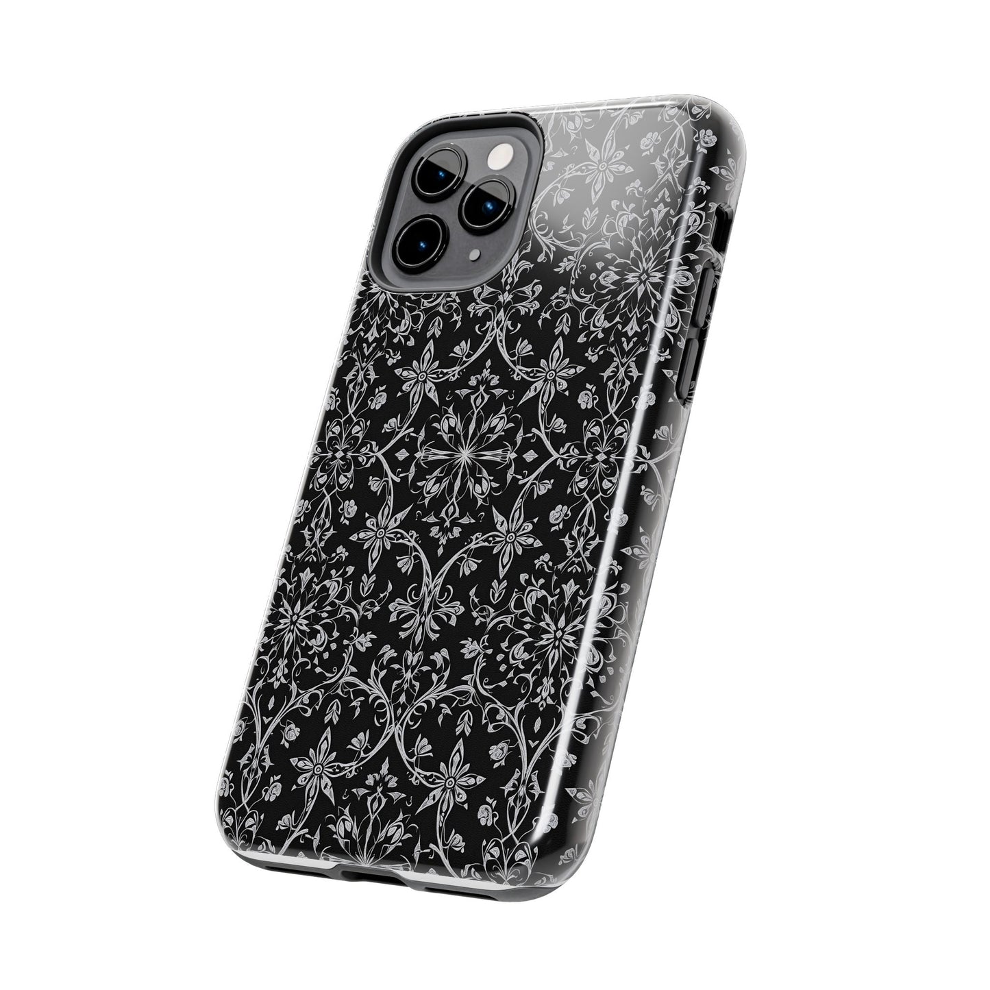 Elegant Floral Tough Phone Case - Durable Protection with Stylish Design