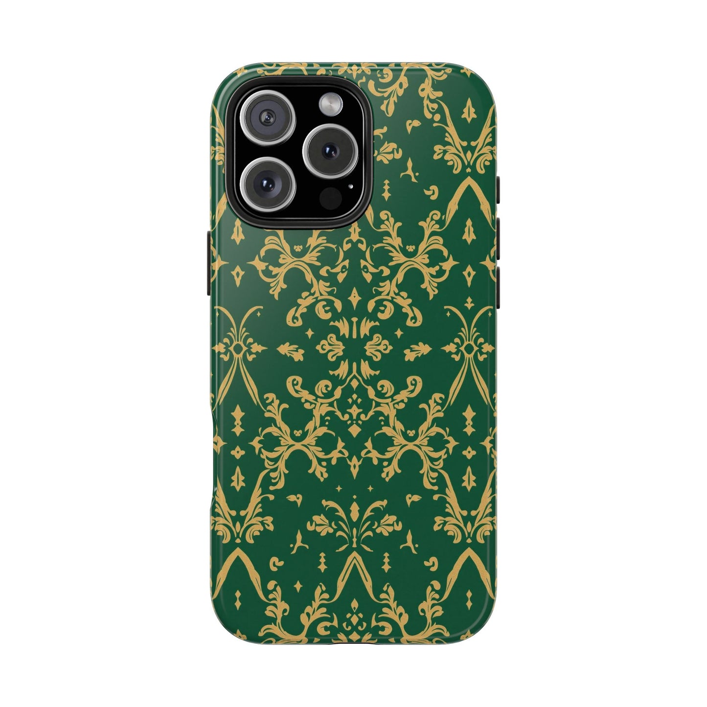 Elegant Damask Green Tough Phone Case