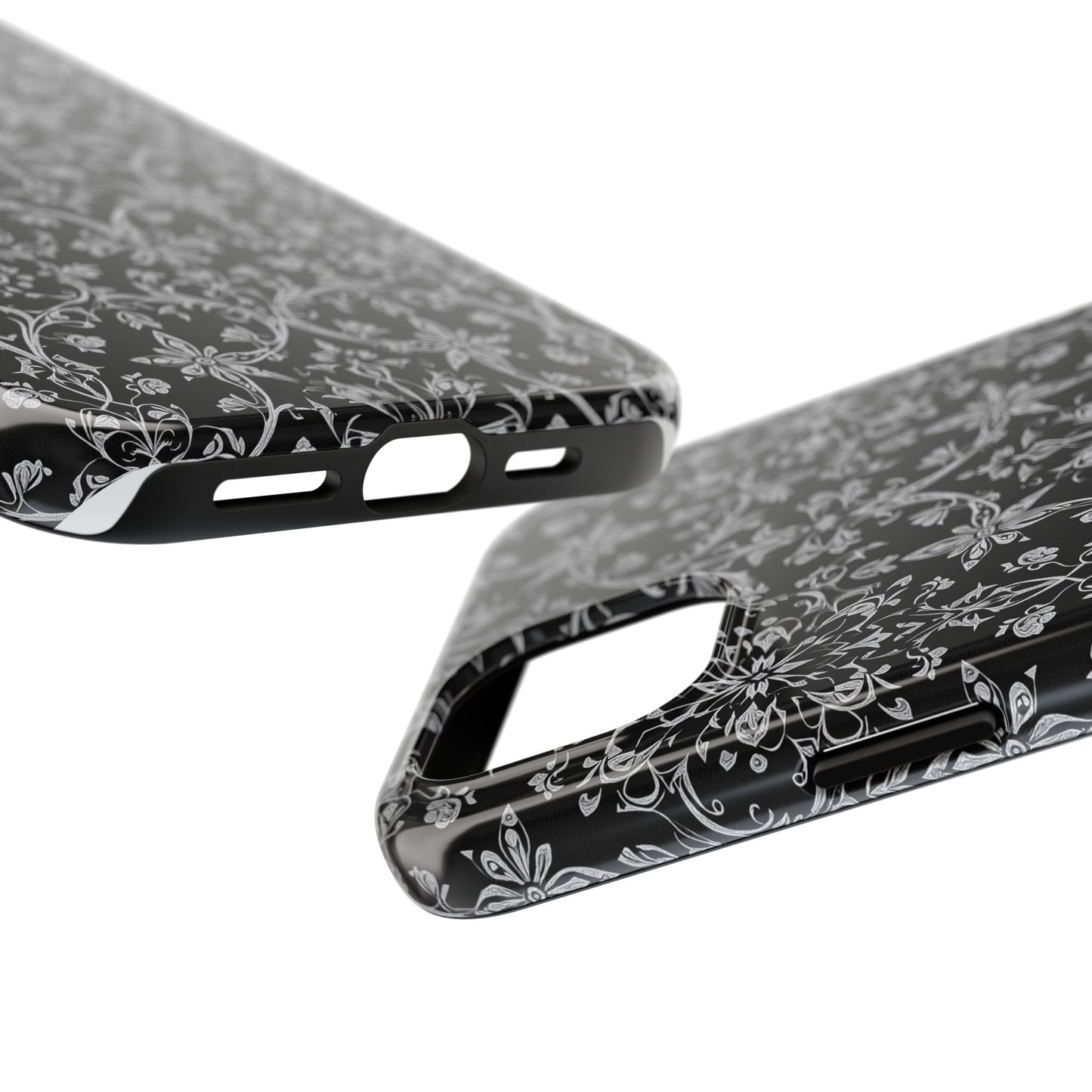 Elegant Floral Tough Phone Case - Durable Protection with Stylish Design