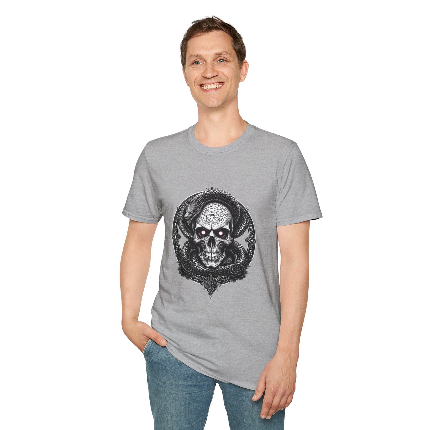 Gothic Skull Graphic T-Shirt - Unisex Softstyle Tee