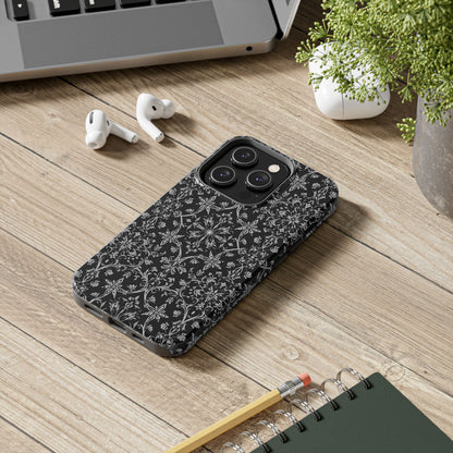 Elegant Floral Tough Phone Case - Durable Protection with Stylish Design