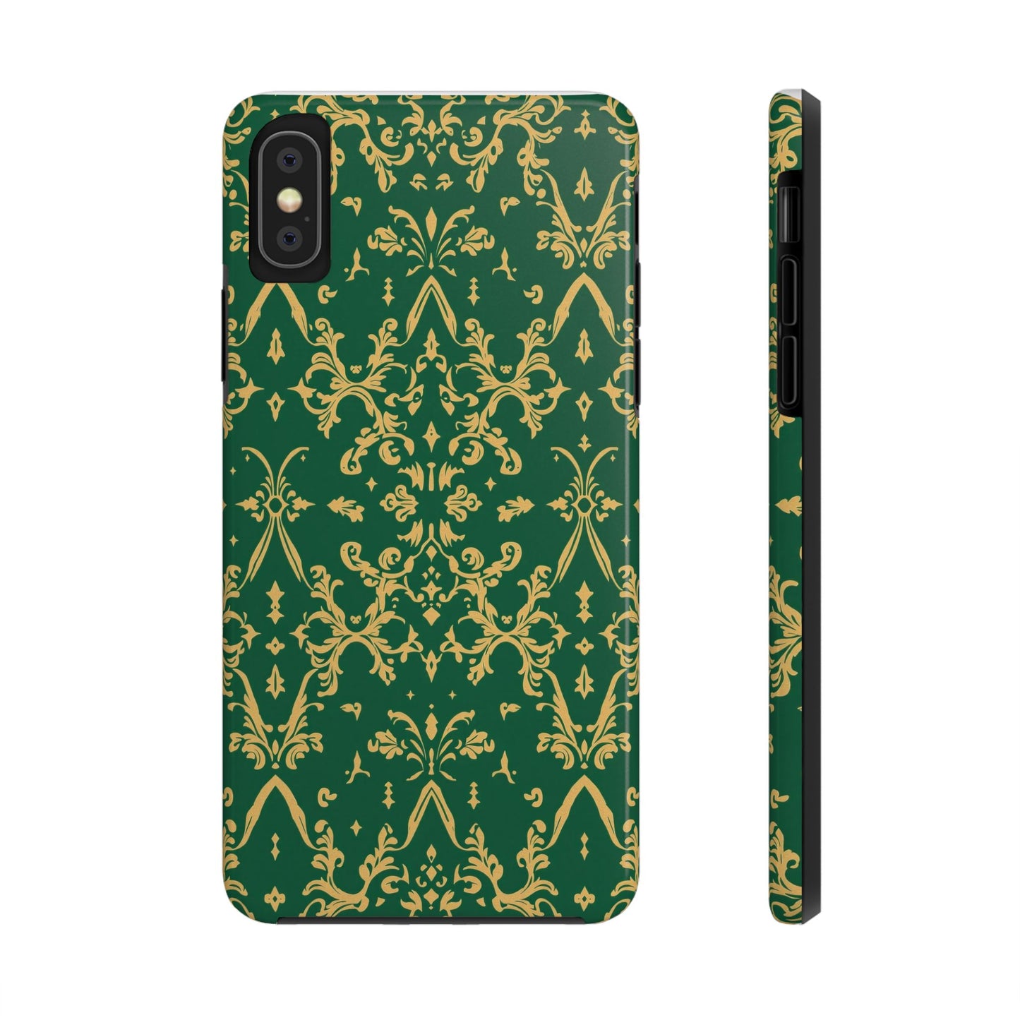 Elegant Damask Green Tough Phone Case