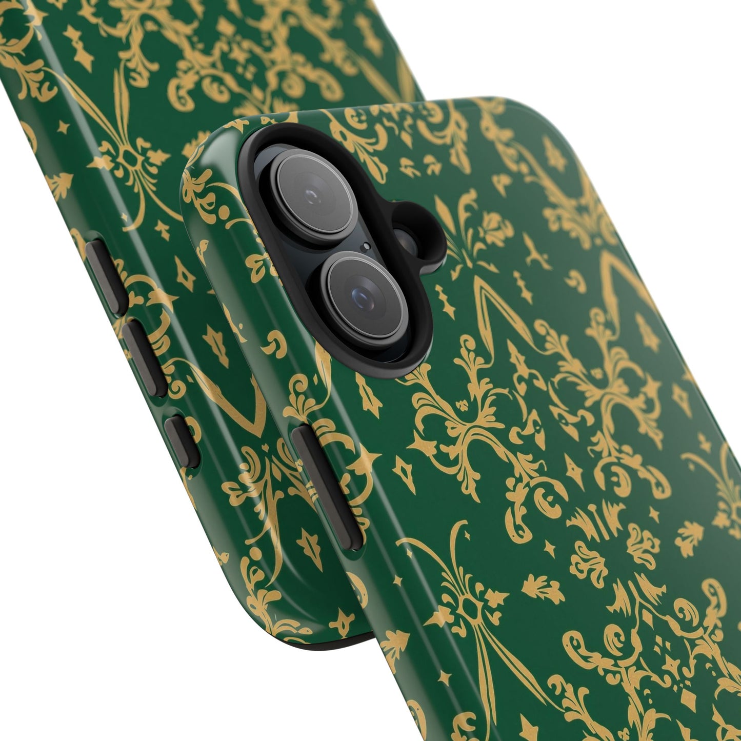 Elegant Damask Green Tough Phone Case