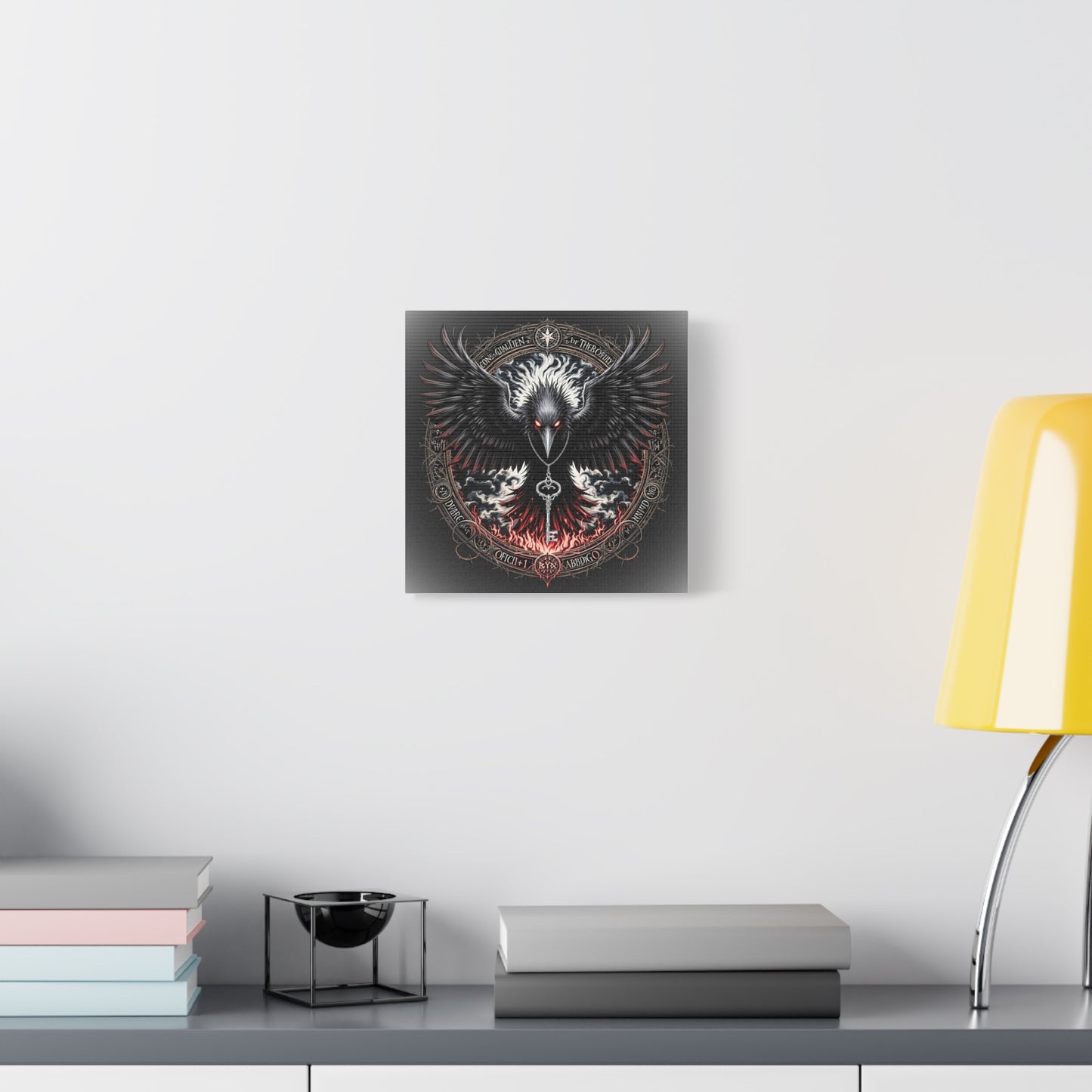 Raven Key Canvas Art - Dark Fantasy Wall Decor