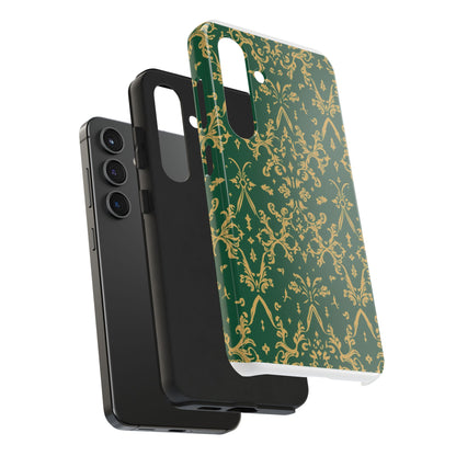 Elegant Damask Green Tough Phone Case