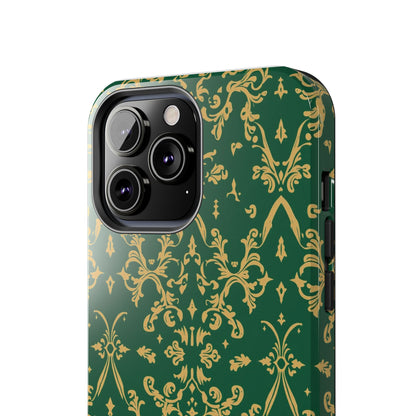 Elegant Damask Green Tough Phone Case