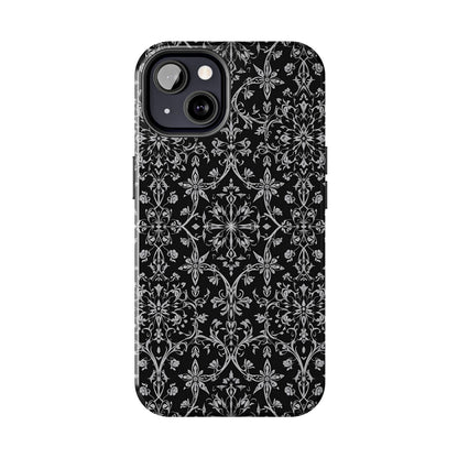 Elegant Floral Tough Phone Case - Durable Protection with Stylish Design