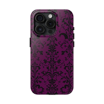 Elegant Damask Tough Phone Cases for Protection and Style